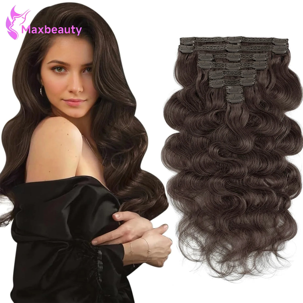 Extensions Clip-In Body Wave 8 Pcs Cheveux Remy – CLEVI Paris