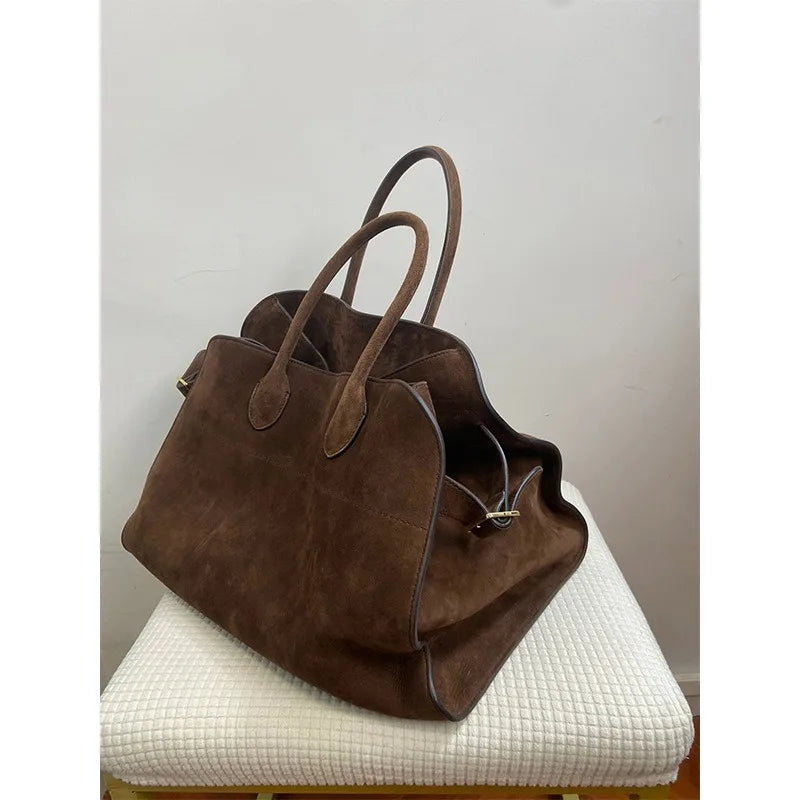 Grand Fourre-Tout Femme Cuir PU Vintage Boucle 39x27x25cm – CLEVI Paris