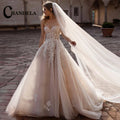 Robe de mariée bustier en tulle – CLEVI Paris