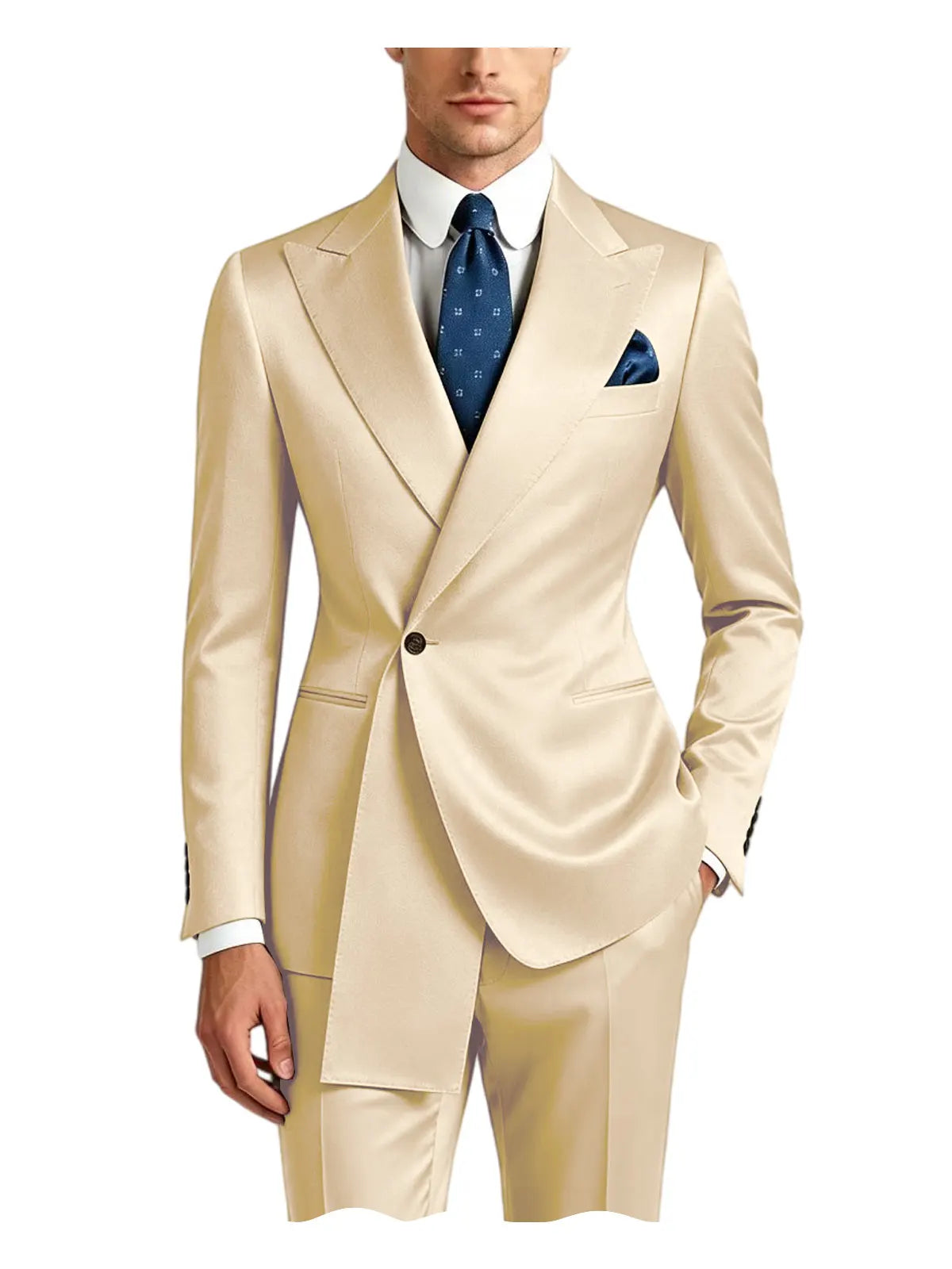 Smoking homme en satin 2 pièces – CLEVI Paris