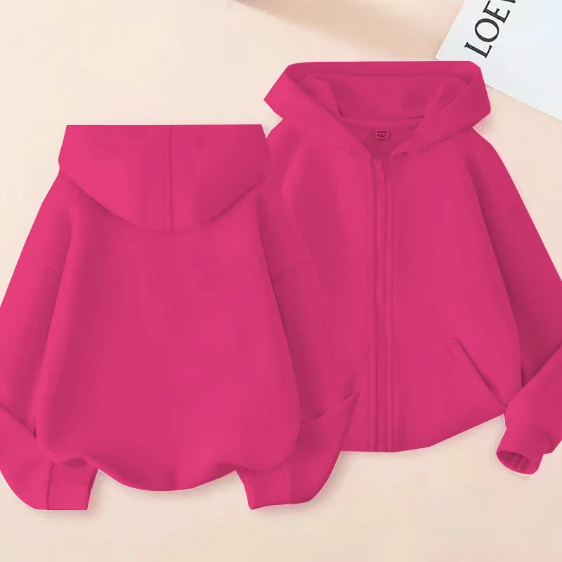 Sweat enfant zippé à capuche unisexe – CLEVI Paris