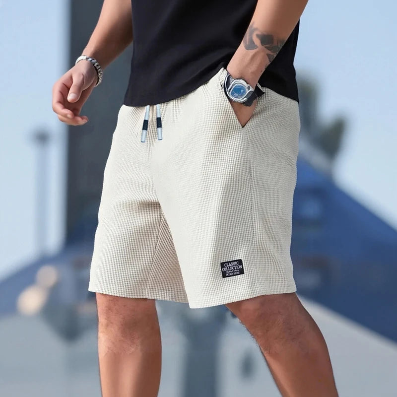 Short homme uni en polyester pour l’été – CLEVI Paris