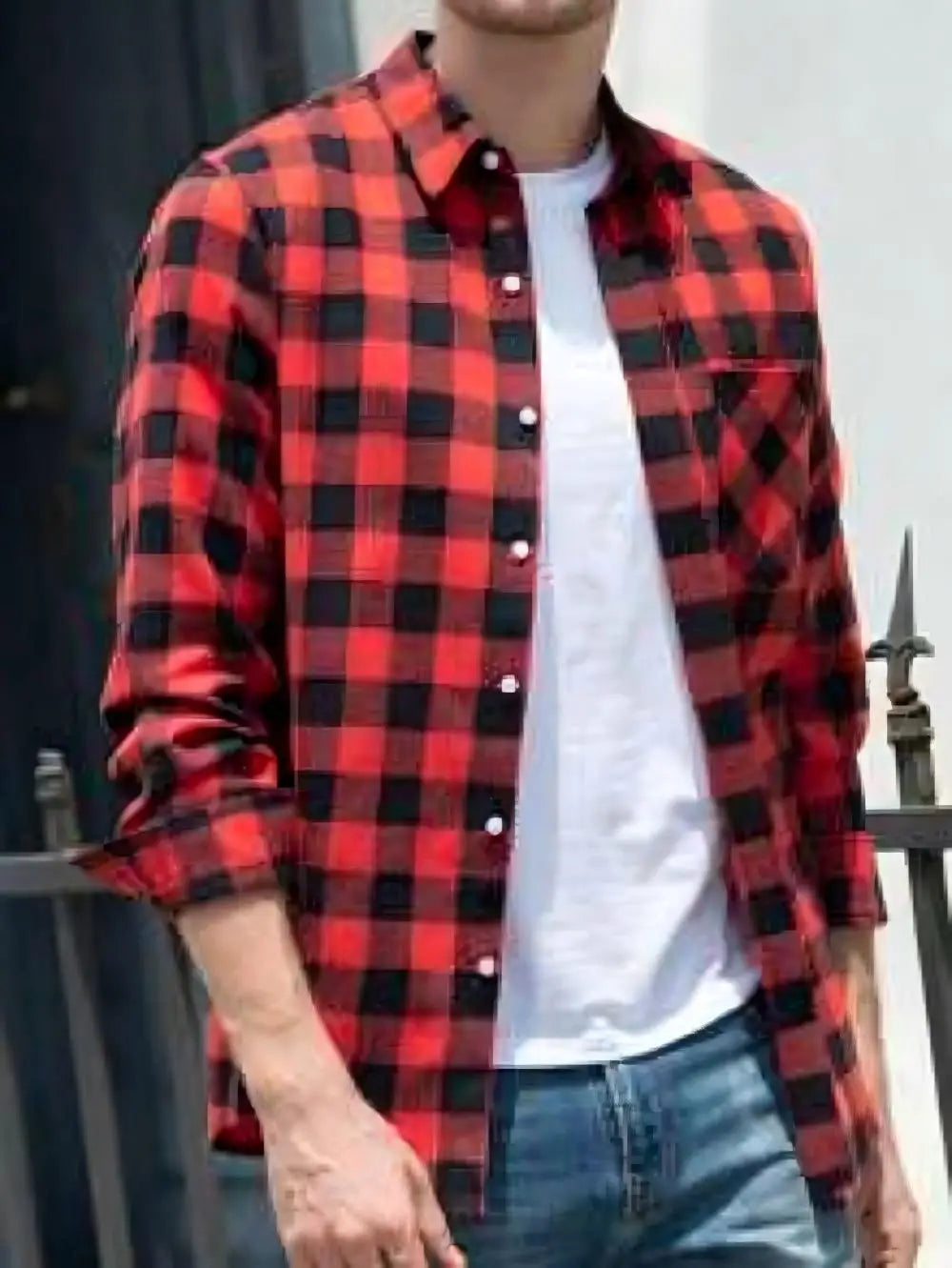 Chemise homme à carreaux en soie – CLEVI Paris