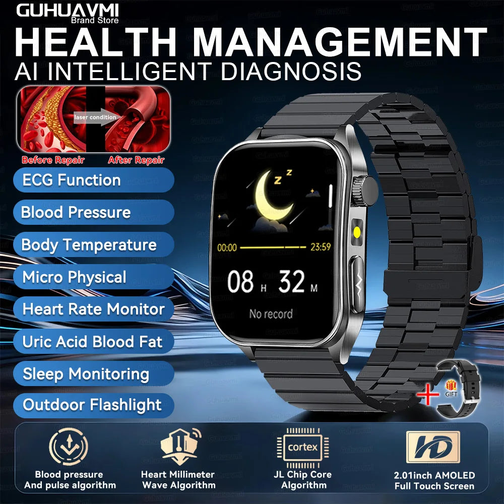 Montre connectée E810 AMOLED 1,95″ – CLEVI Paris