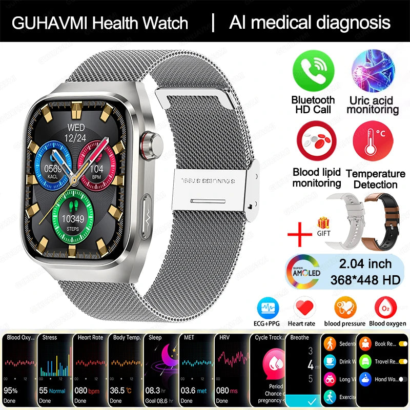 Montre GUHUAVMI AMOLED 2,04″ Bluetooth – CLEVI Paris