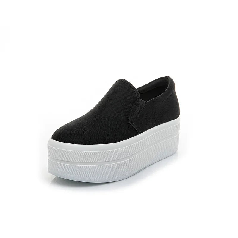 Chaussures femme en toile à plateforme – CLEVI Paris