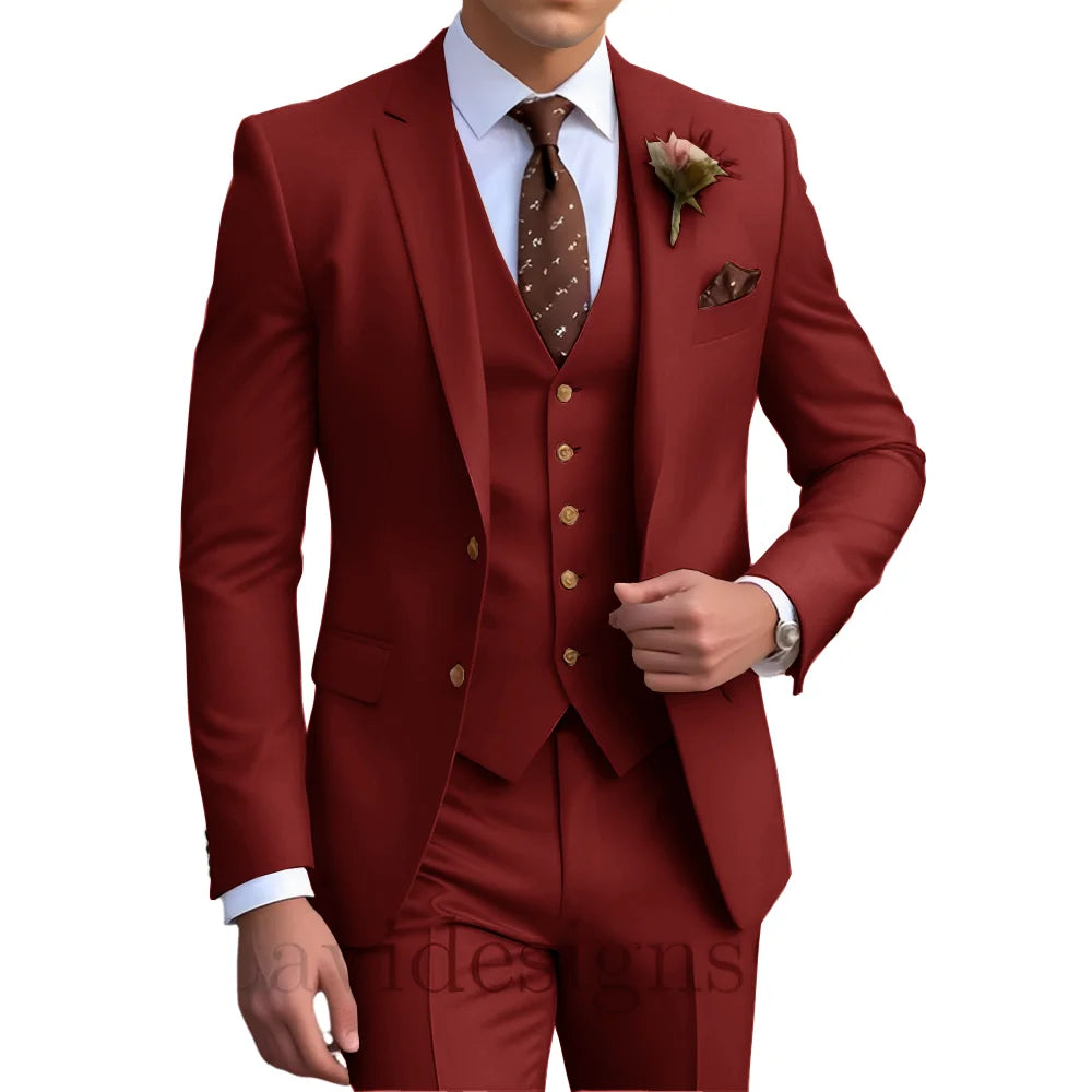 Costume homme 3 pièces, coupe droite plissée – CLEVI Paris
