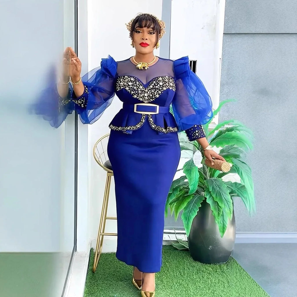 Robe longue africaine de soirée – CLEVI Paris