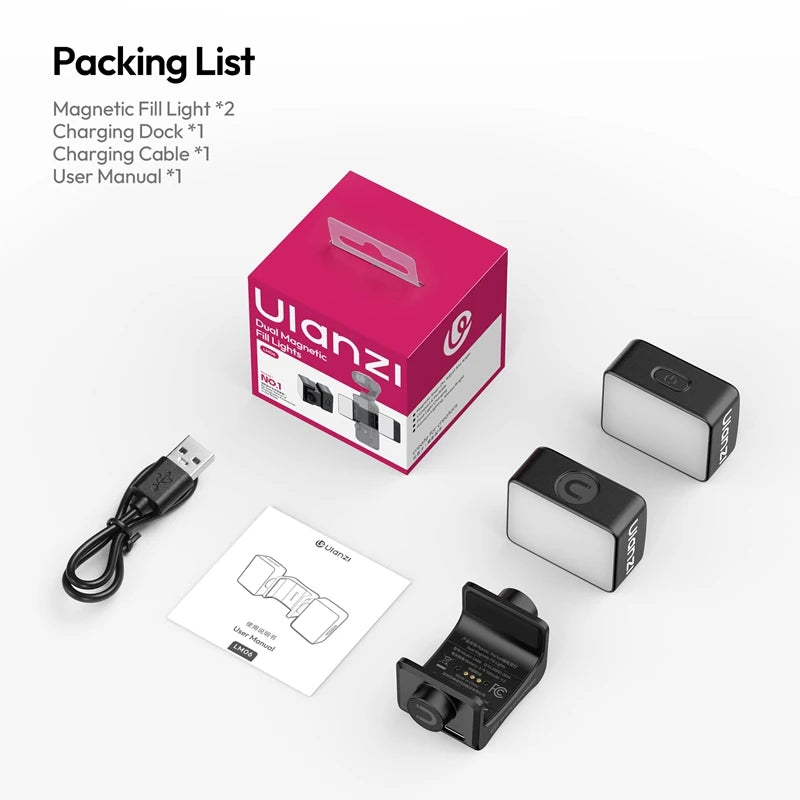 Double éclairage Ulanzi LM06 pour Pocket 3 – CLEVI Paris