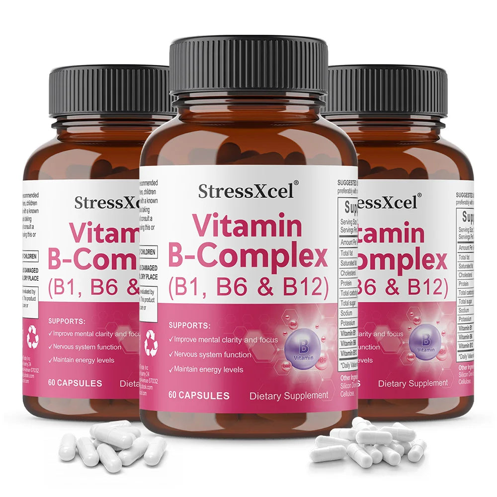 Complexe vitamines B1 B6 B12, 60 capsules – CLEVI Paris