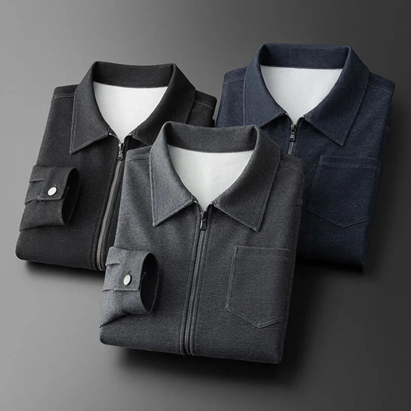 Ensemble homme denim veste zippée et pantalon – CLEVI Paris