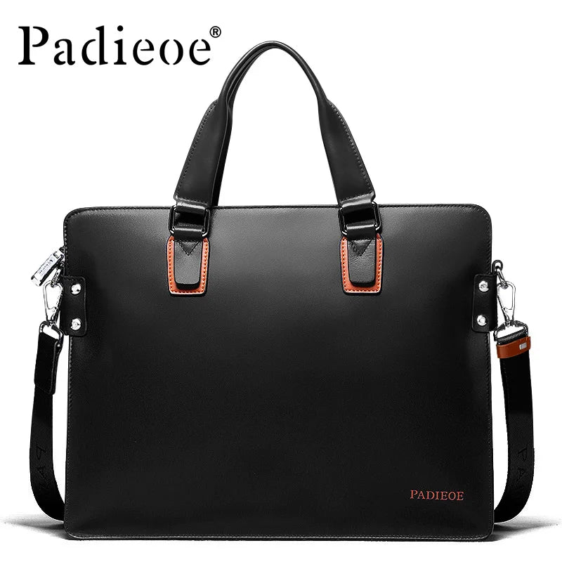 Cabas Cuir Véritable Homme Padieoe Détails Chaînes Business – CLEVI Paris