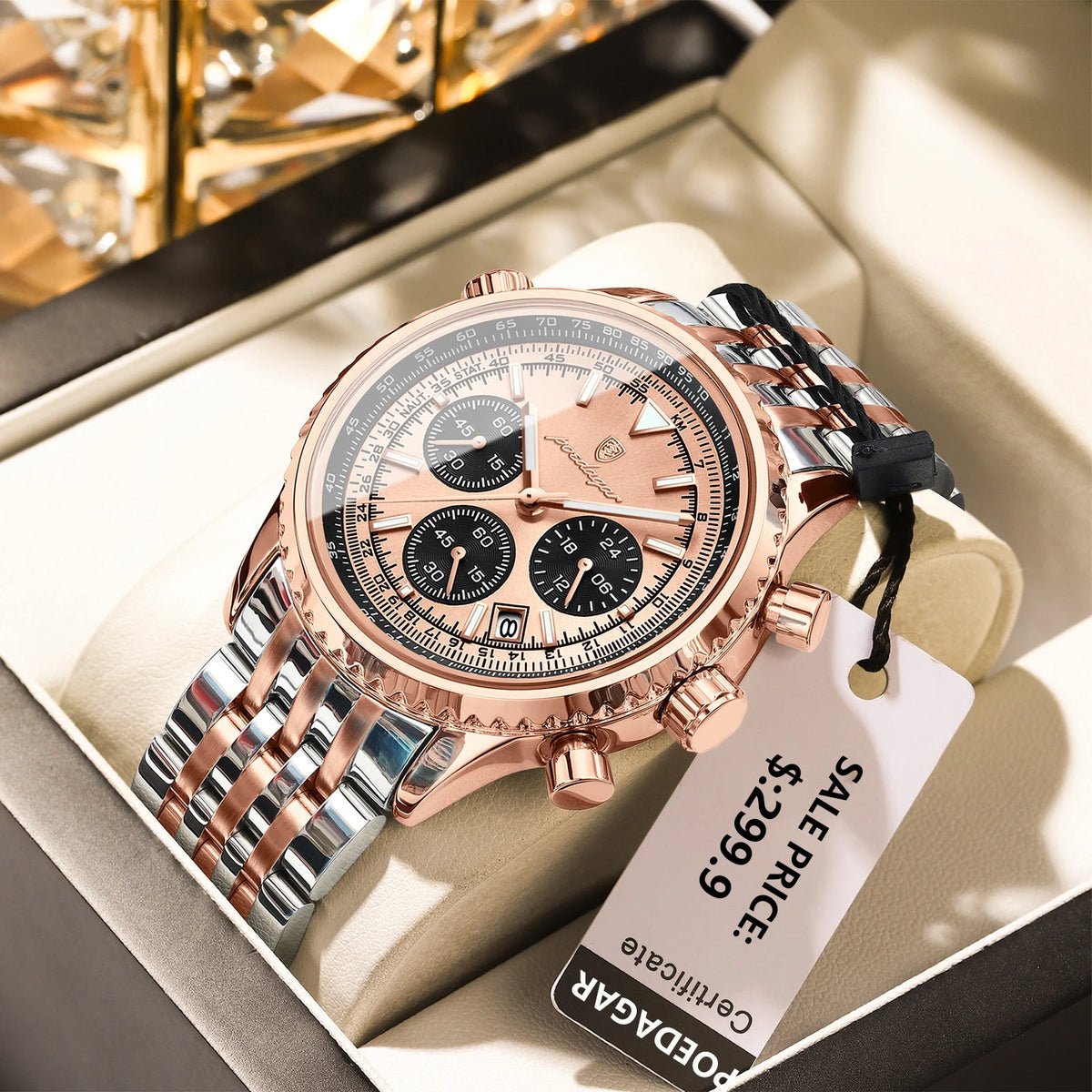 Montre Militaire Chronographe POEDAGAR Homme – CLEVI Paris