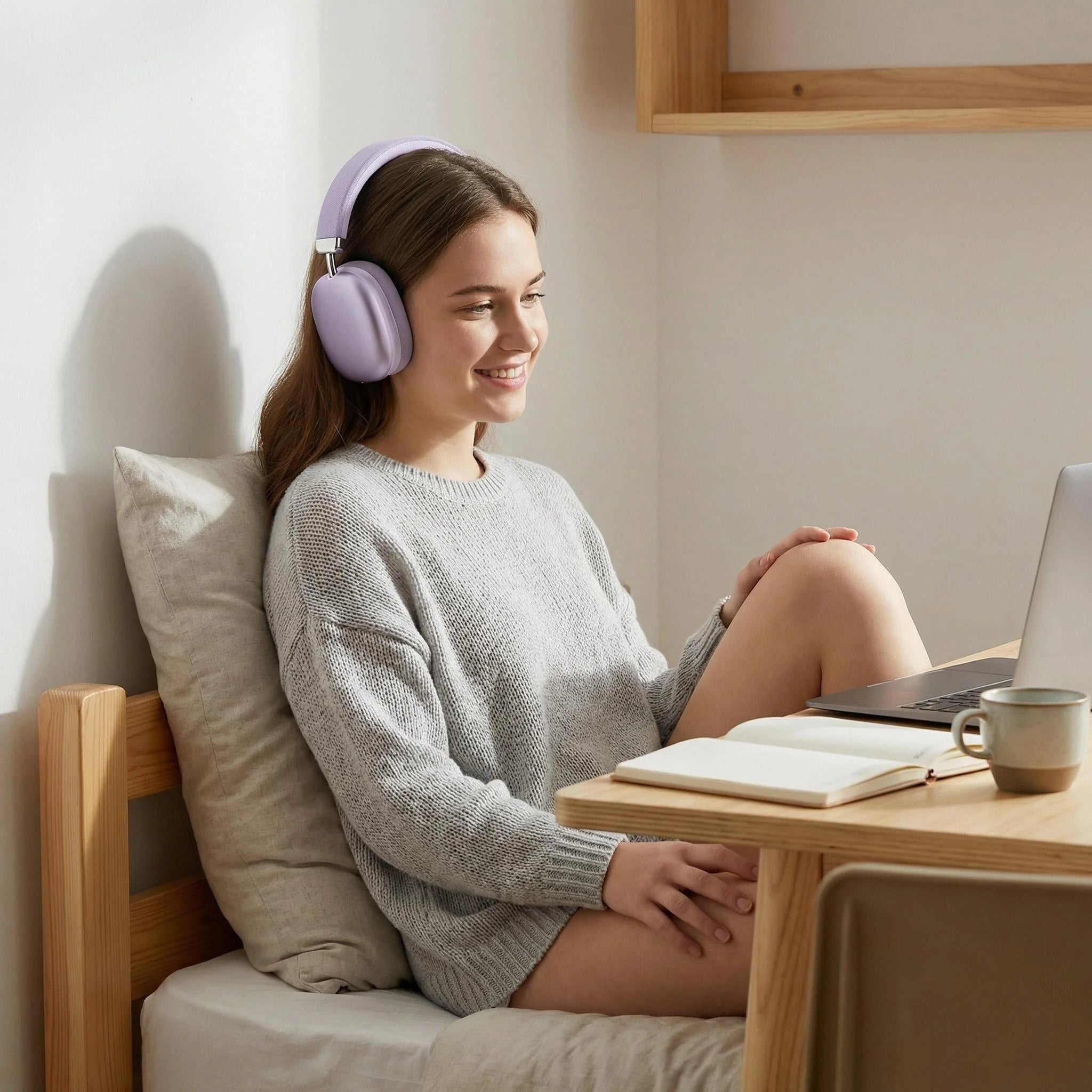Casque EOENKK Circum-Auriculaire Tissu Bluetooth 5.3 ANC HiFi – CLEVI Paris