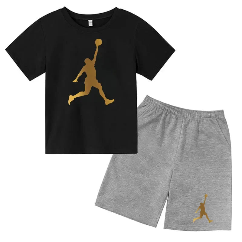 Ensemble enfant imprimé T-shirt et short – CLEVI Paris