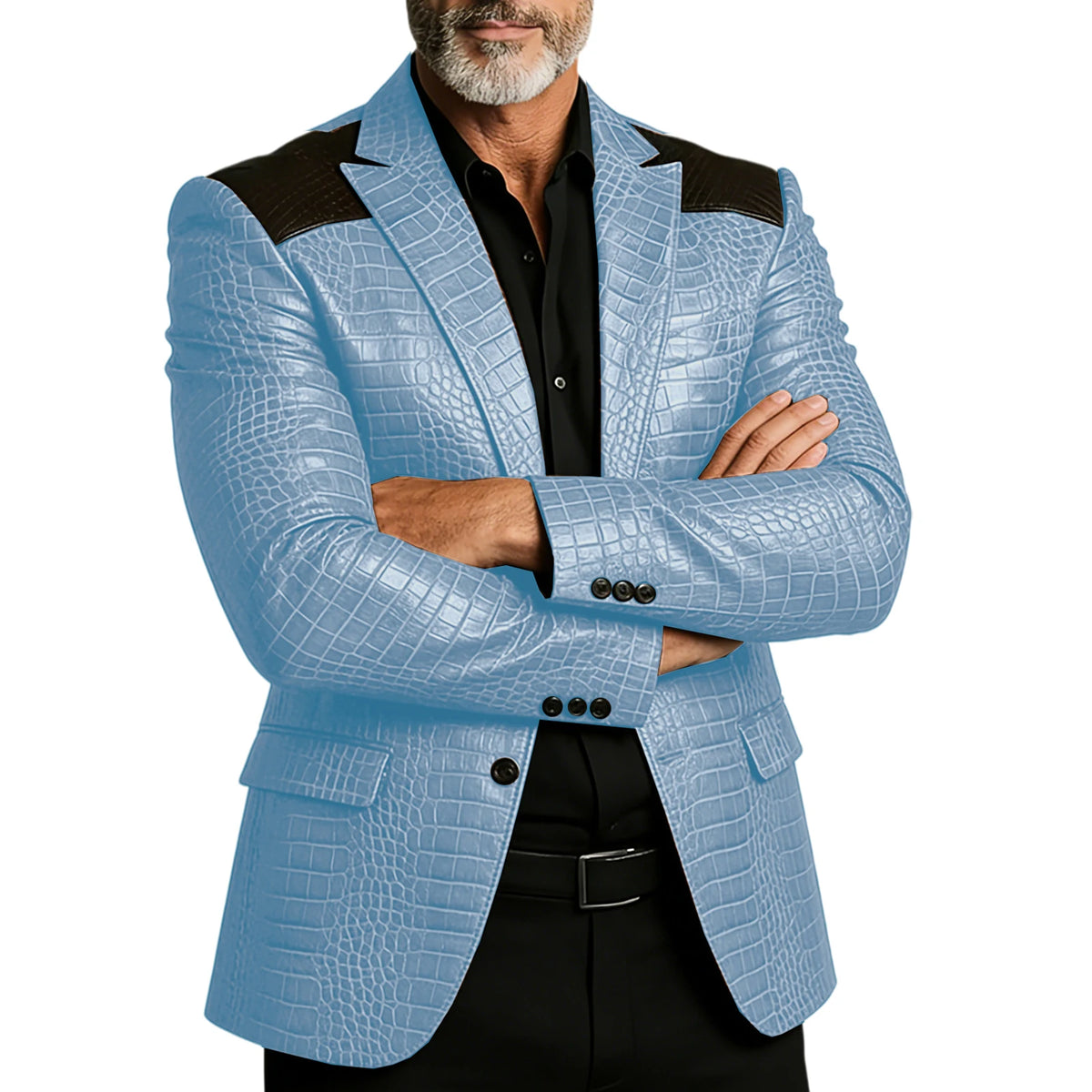 Blazer effet crocodile homme – CLEVI Paris