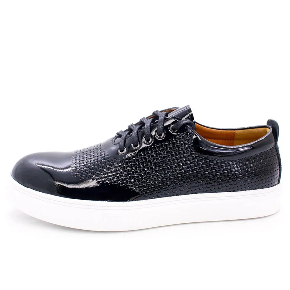 Oxford homme en cuir verni à lacets – CLEVI Paris