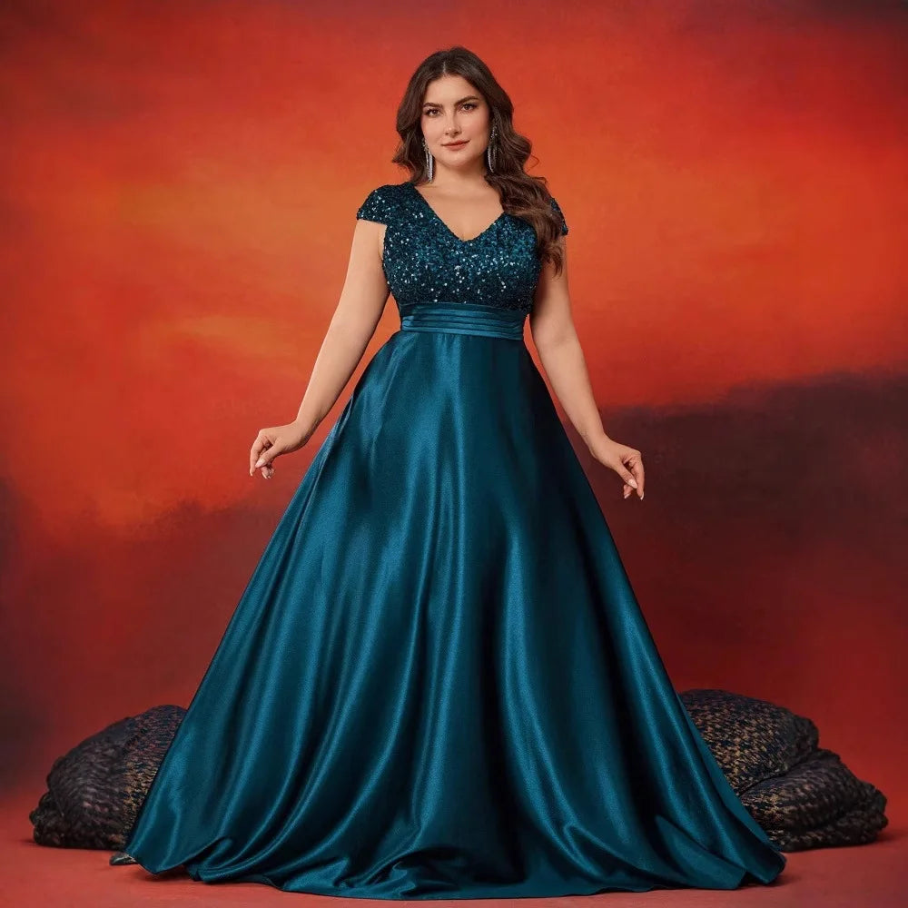 Robe longue à sequins pour cérémonie – CLEVI Paris