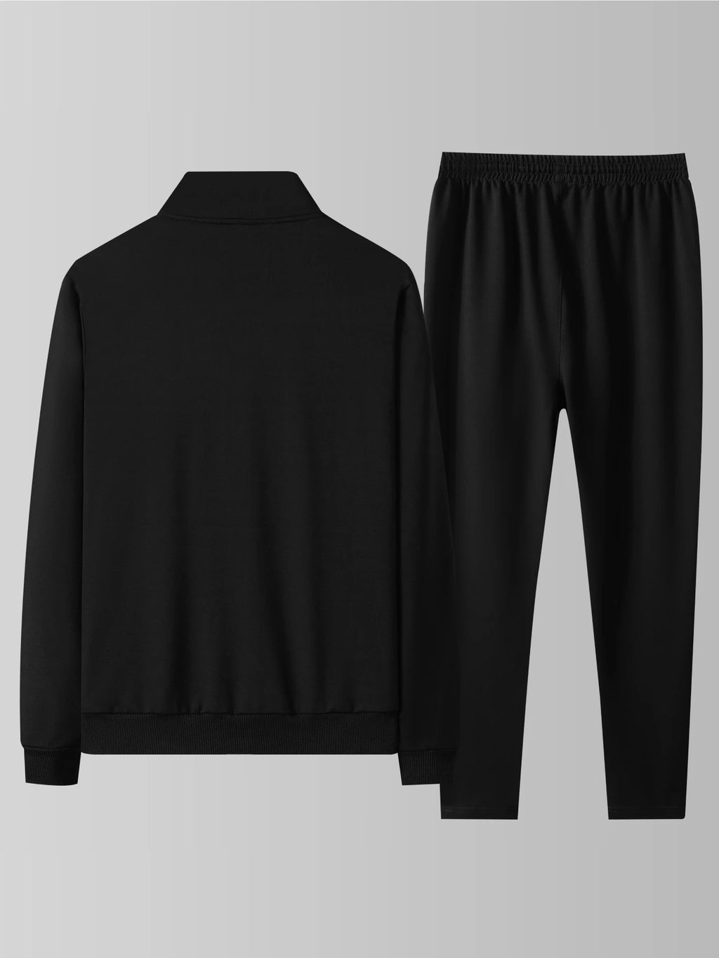 Ensemble Sportswear Homme Printemps Automne – Veste Col Montant Zippée + Pantalon Élastique Imprimé – 3 Coloris, XS à XXL – CLEVI Paris