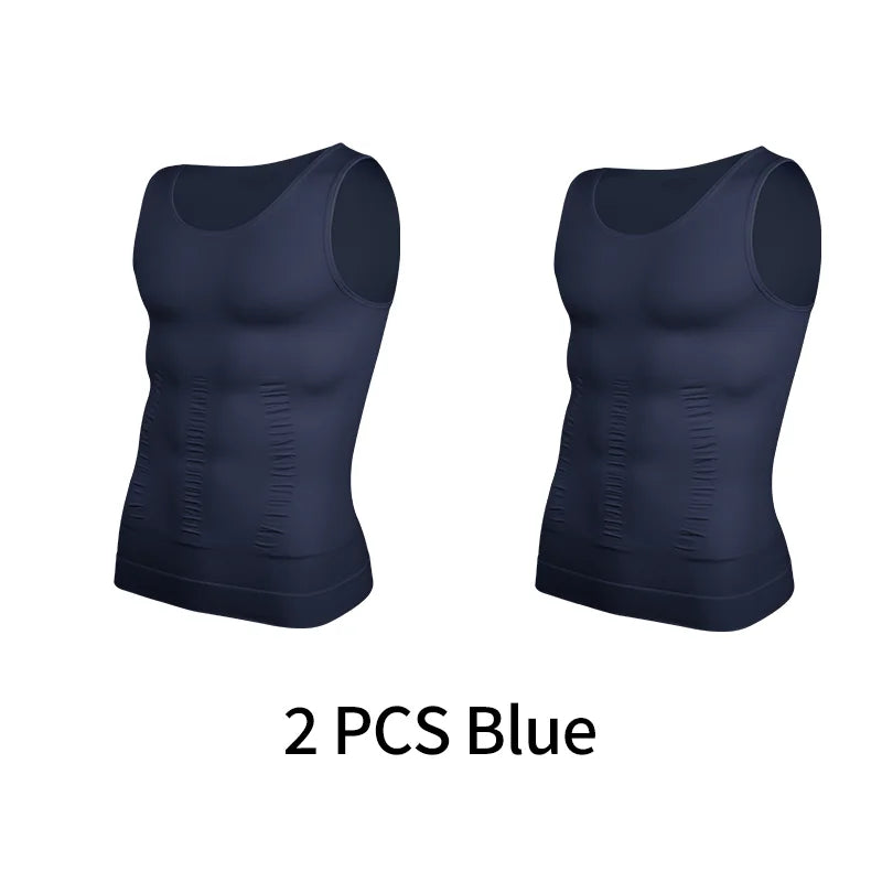 Gaine Amincissante Homme Débardeur Compression Ventre Plat Soutien Dorsal – CLEVI Paris