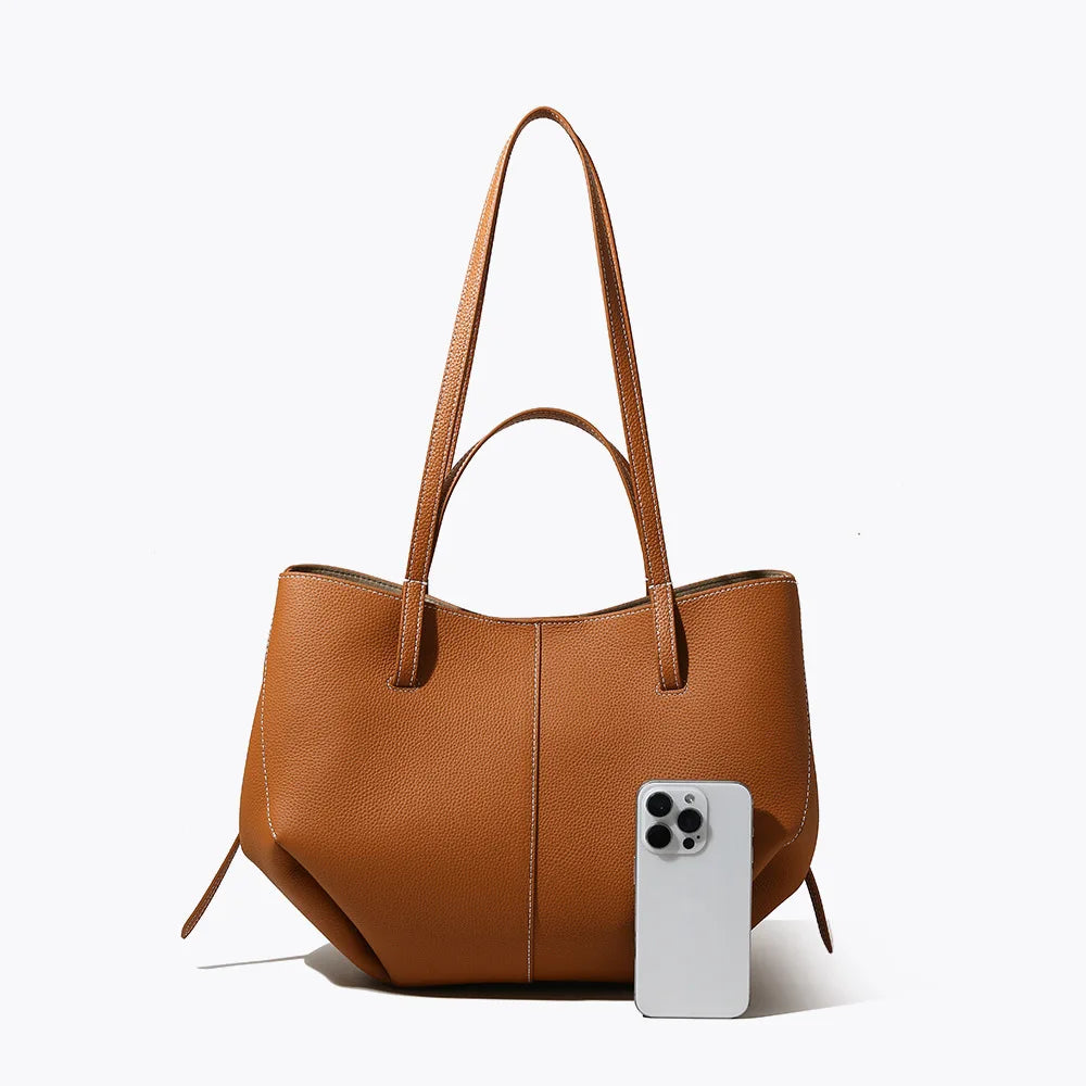 Sac fourre-tout femme en cuir véritable – CLEVI Paris