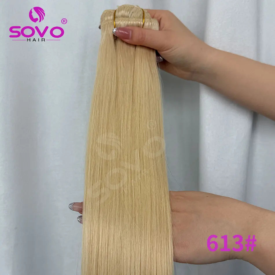Extensions Clips Remy 7Pcs 120g Droites Femme – CLEVI Paris