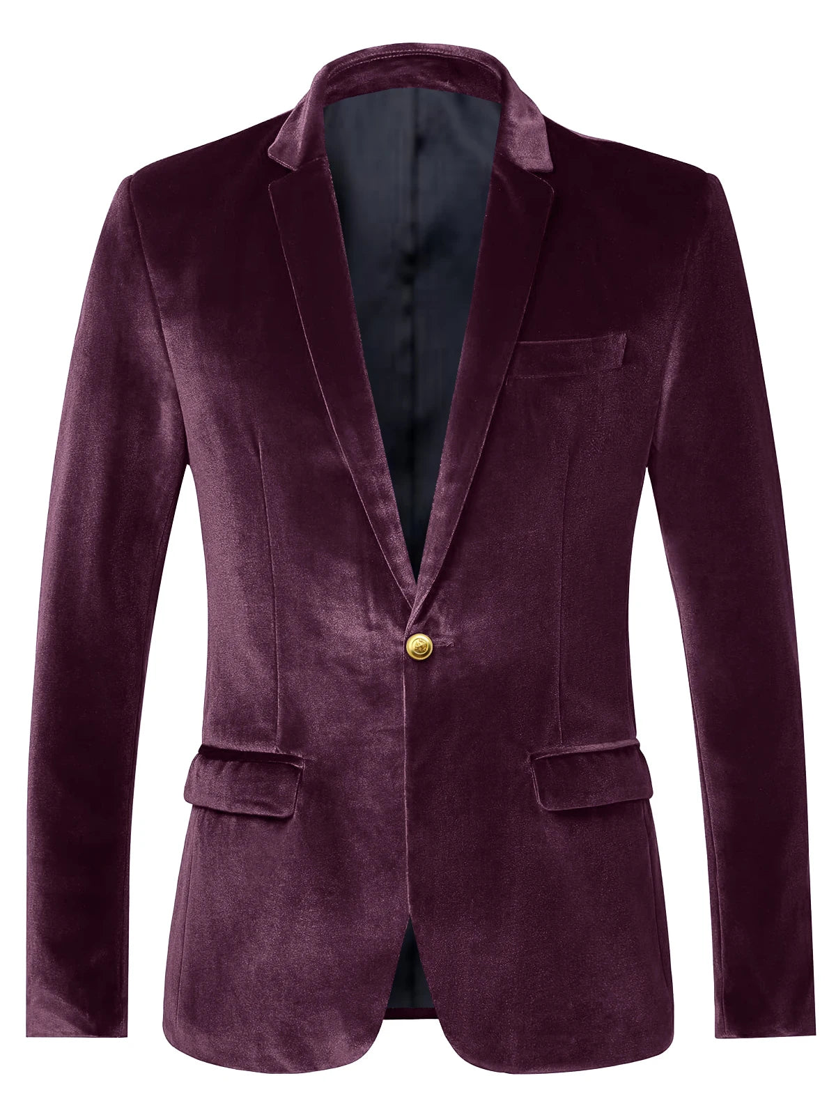 Blazer velours homme à bouton doré – CLEVI Paris