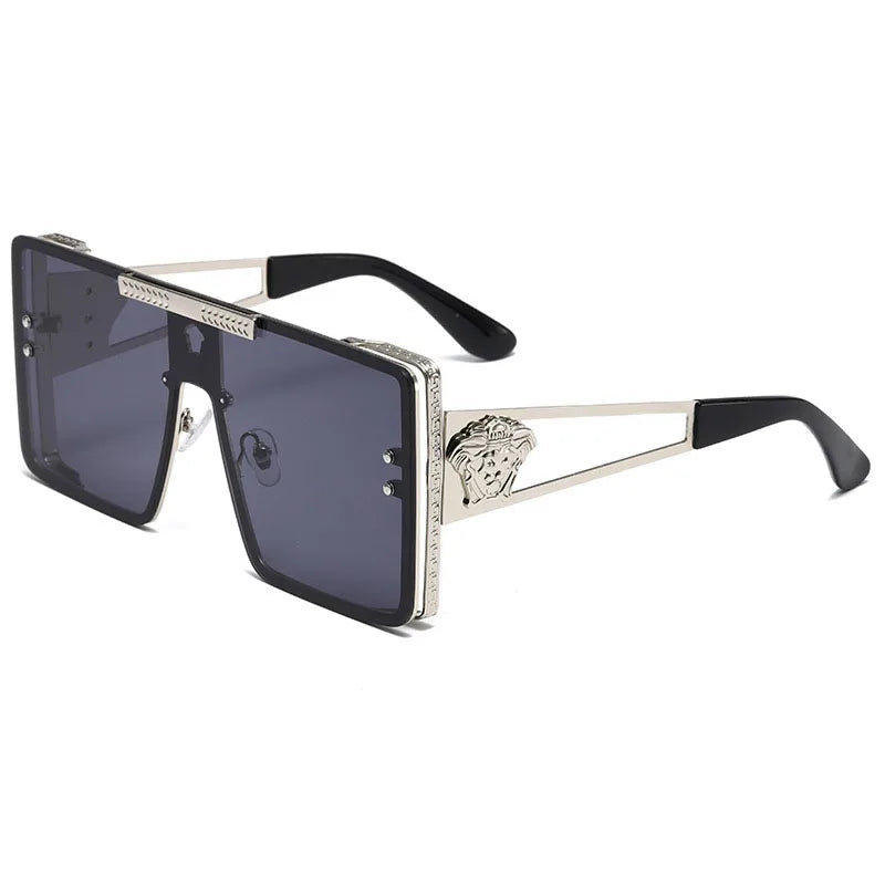 Lunettes de Soleil Rectangulaires Oversize Métal Polarisées Unisexe – CLEVI Paris