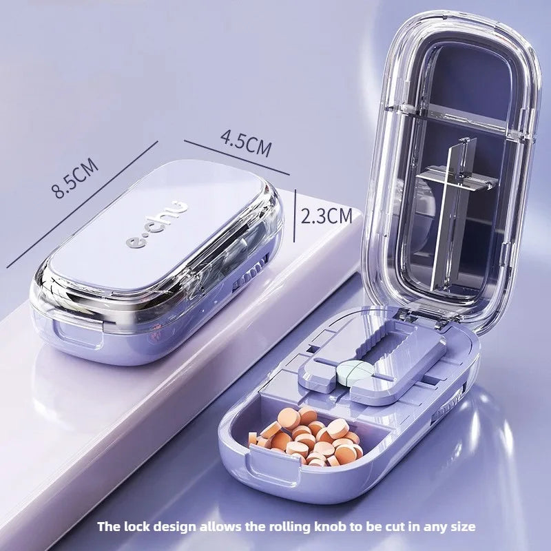 Pilulier portable avec option coupe-comprimés – CLEVI Paris