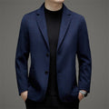 Blazer homme bleu laine, soie et cachemire – CLEVI Paris