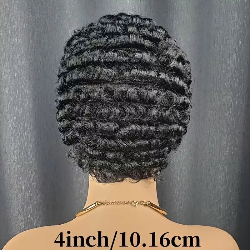 Perruque Pixie Cut Curly Afro Sans Colle – CLEVI Paris