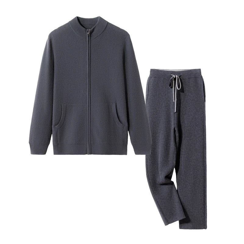 Ensemble homme cachemire col montant – CLEVI Paris