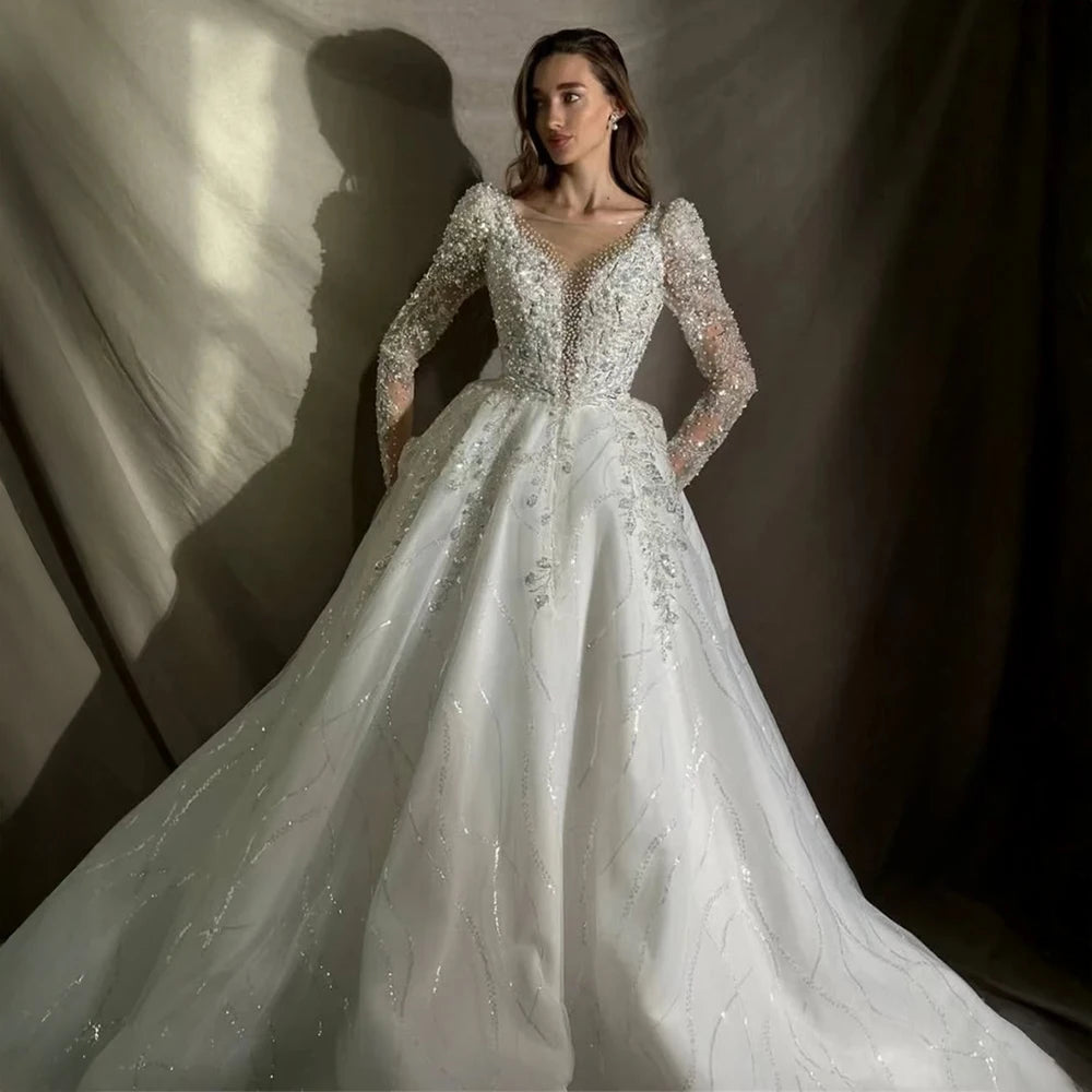 Robe de mariée bohème en mousseline – CLEVI Paris