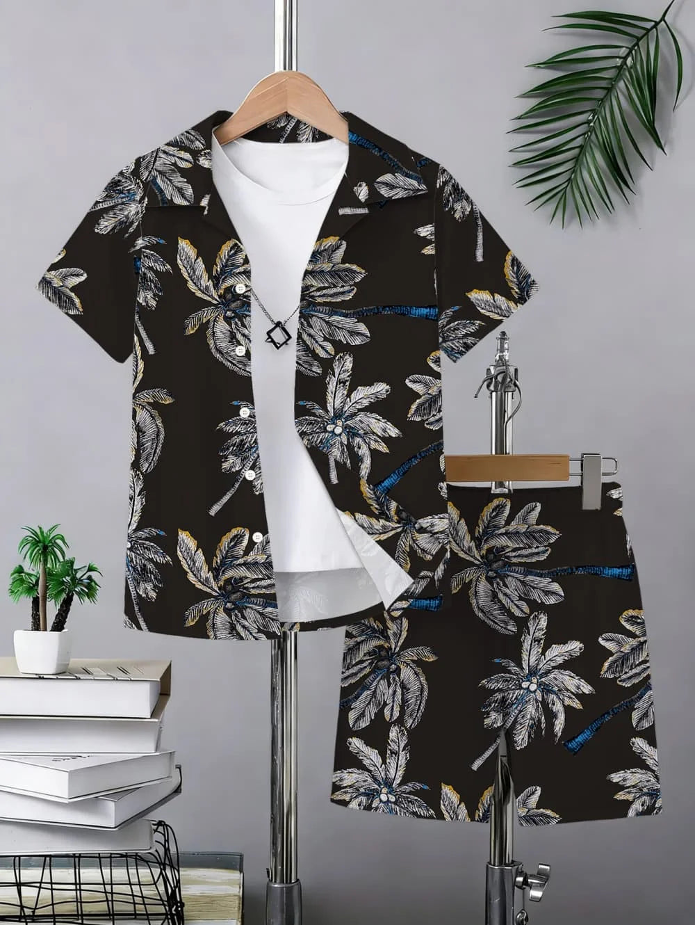 Ensemble garçon hawaïen haut et short – CLEVI Paris