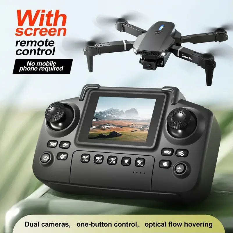 Drone E88 Pro 2025 – Double Caméra HD, Écran Intégré, GPS, Décollage Automatique – CLEVI Paris