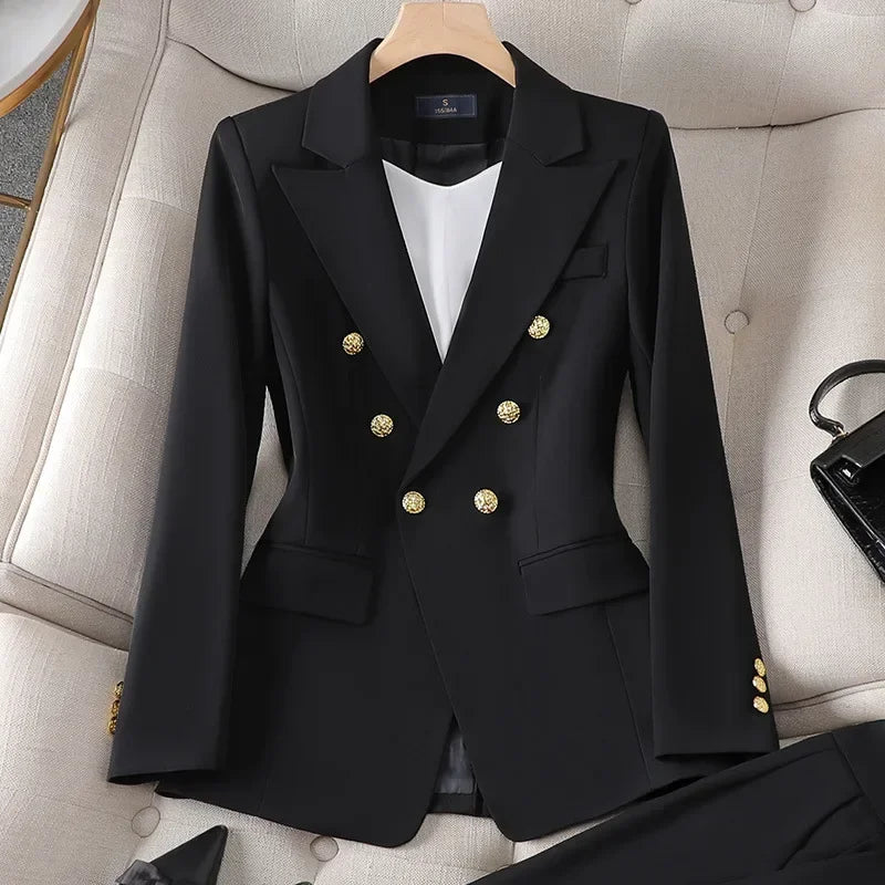 Ensemble femme blazer et pantalon droit – CLEVI Paris
