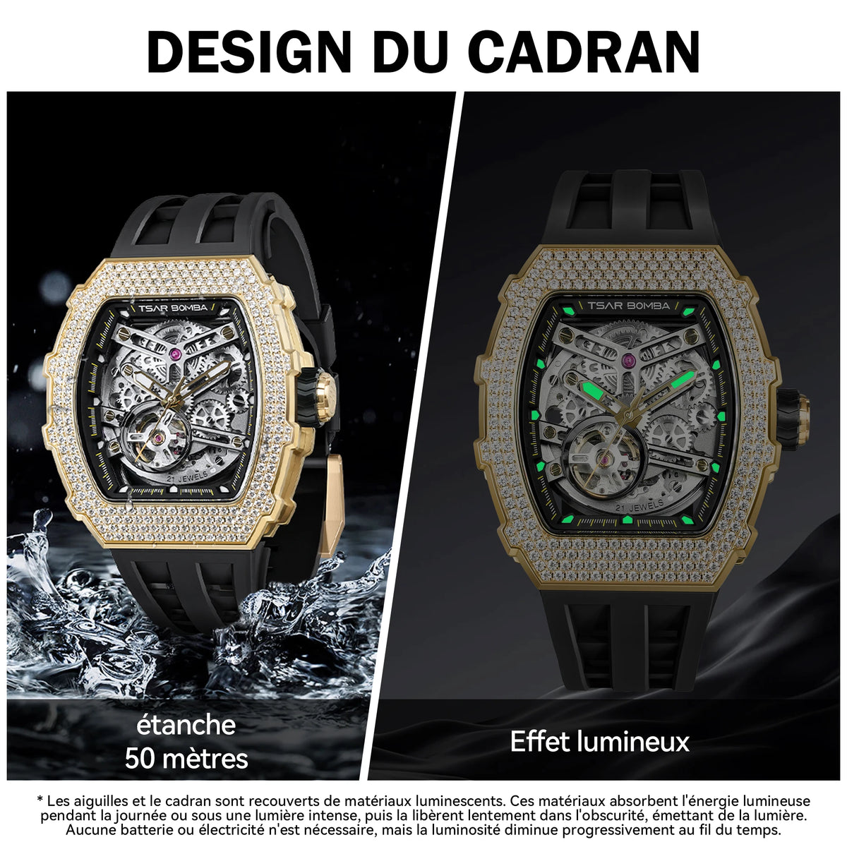 Montre mécanique TSAR BOMBA TB8208D – CLEVI Paris