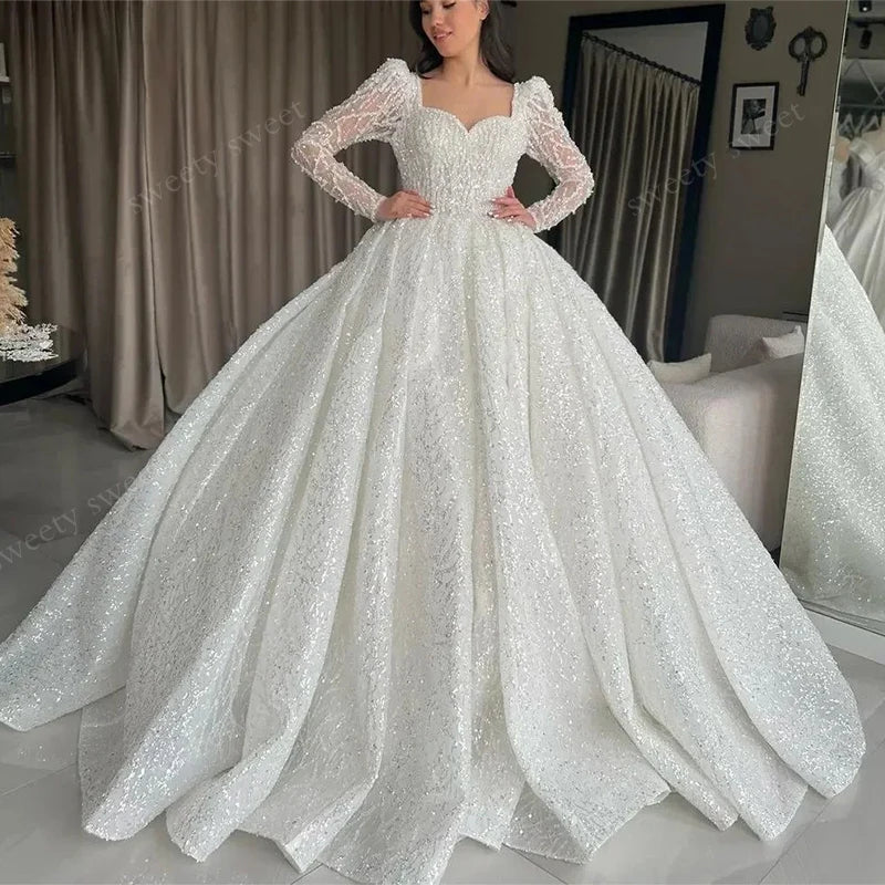 Robe de mariée princesse perlée – CLEVI Paris
