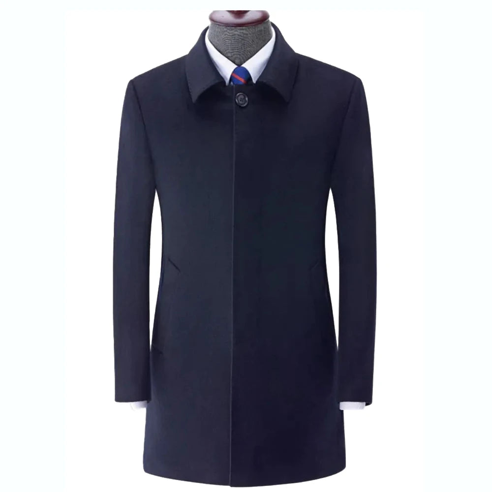 Manteau long homme en laine et cachemire – CLEVI Paris