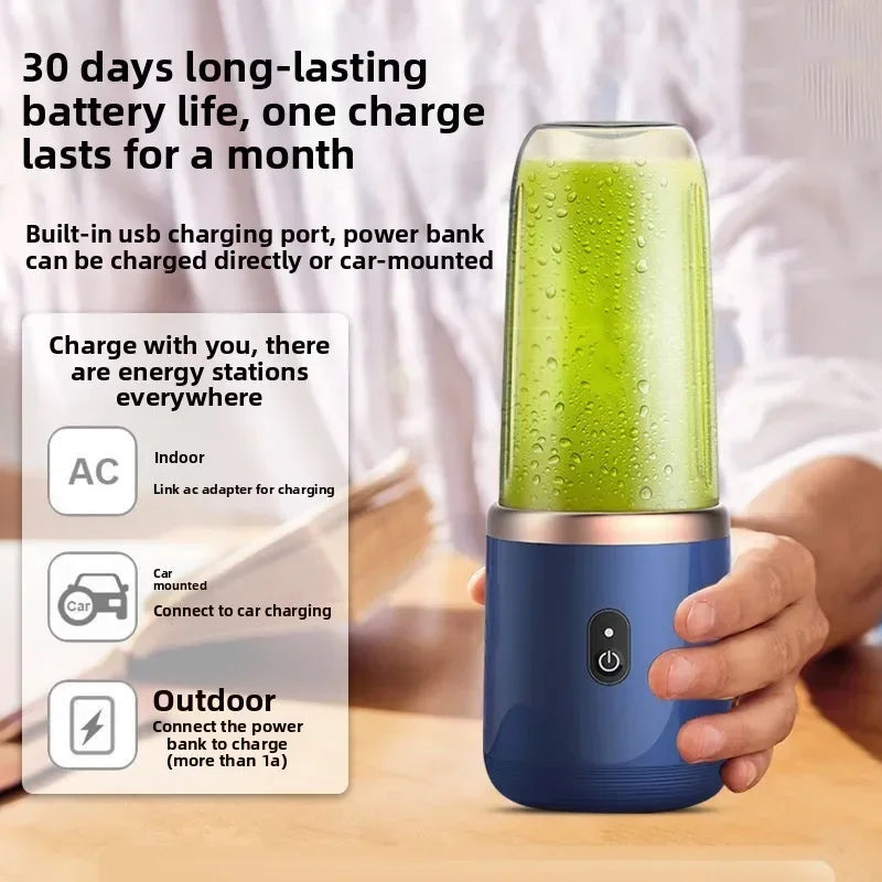 Mini blender portable 6 lames USB, jusqu'à 500 ml – CLEVI Paris