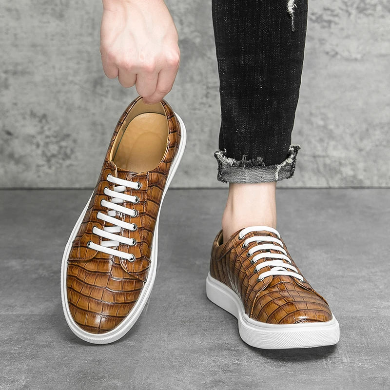Sneakers basses homme brunes ou noires – CLEVI Paris