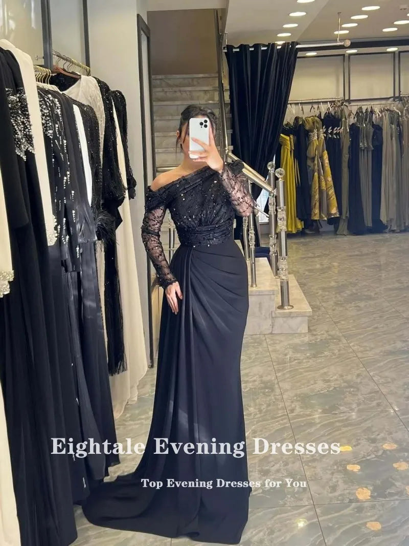 Robe de soirée sirène une épaule – CLEVI Paris