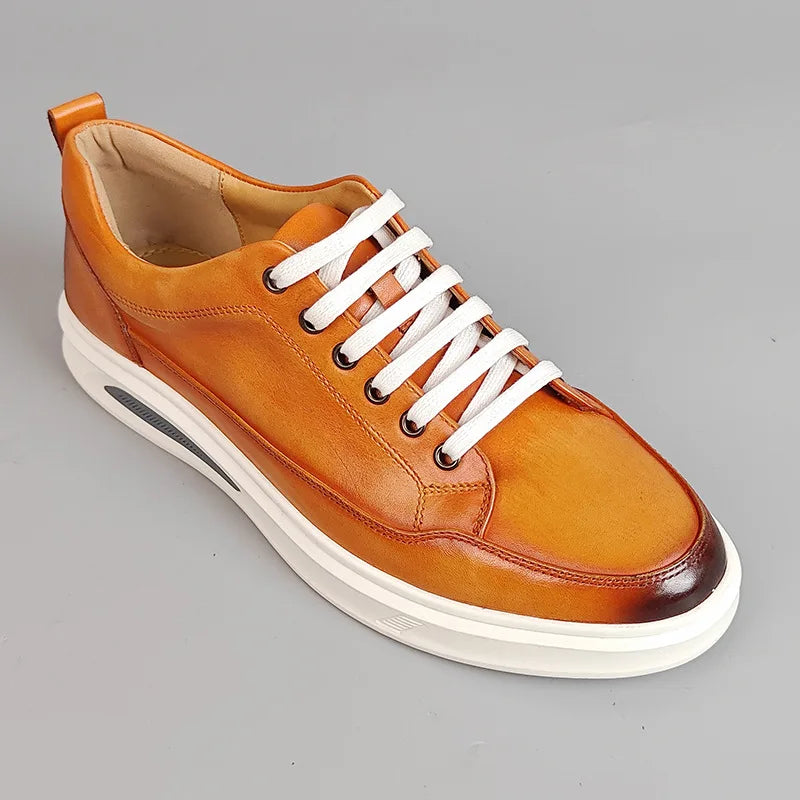 Sneakers en cuir à lacets pour homme – CLEVI Paris