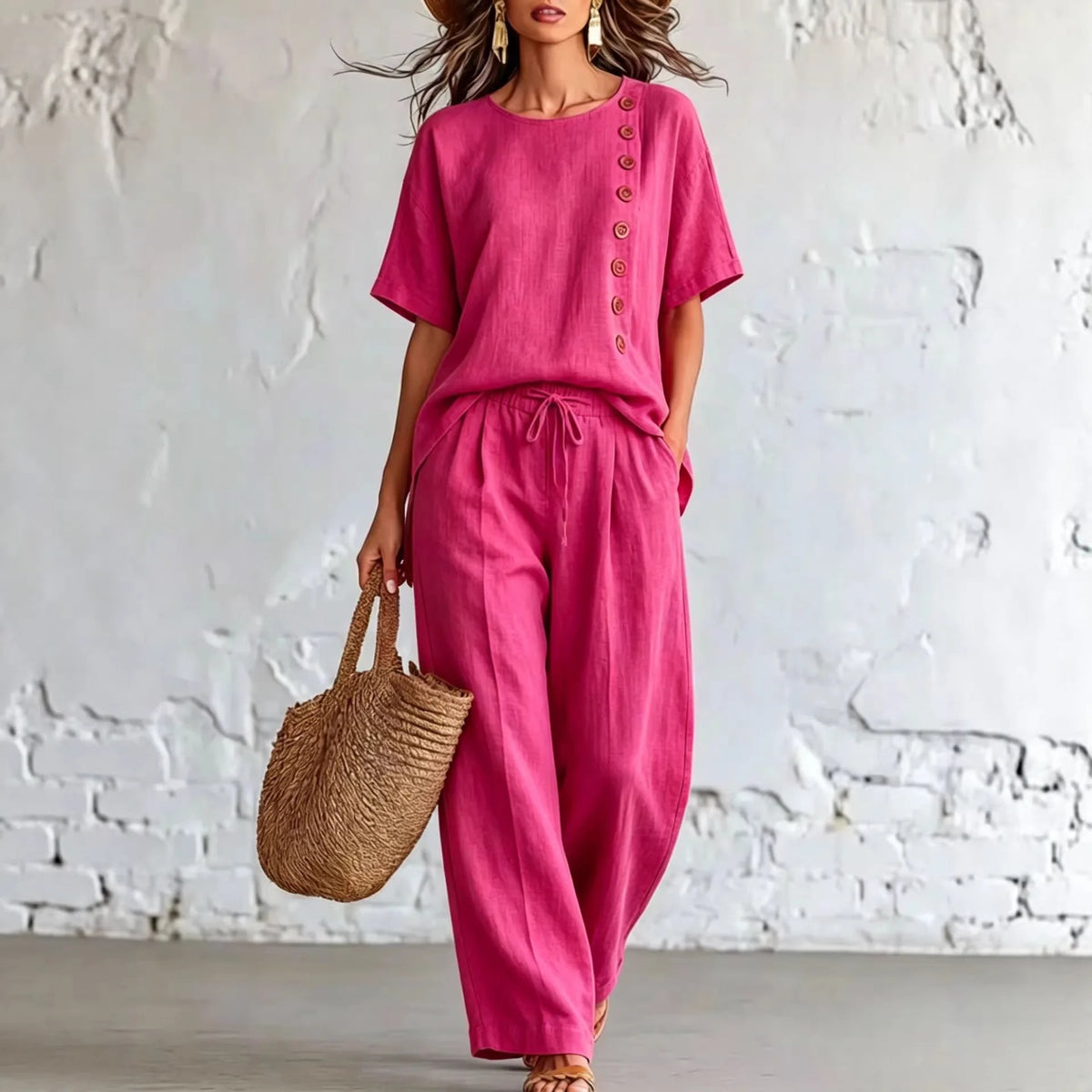 Ensemble femme haut ample et pantalon – CLEVI Paris