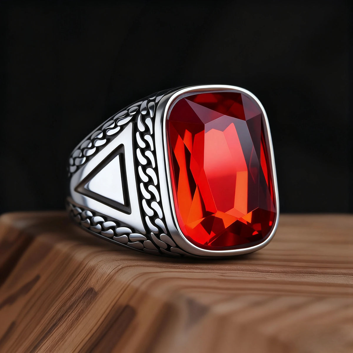 Bague Homme Acier 316L et Pierres Colorées – CLEVI Paris