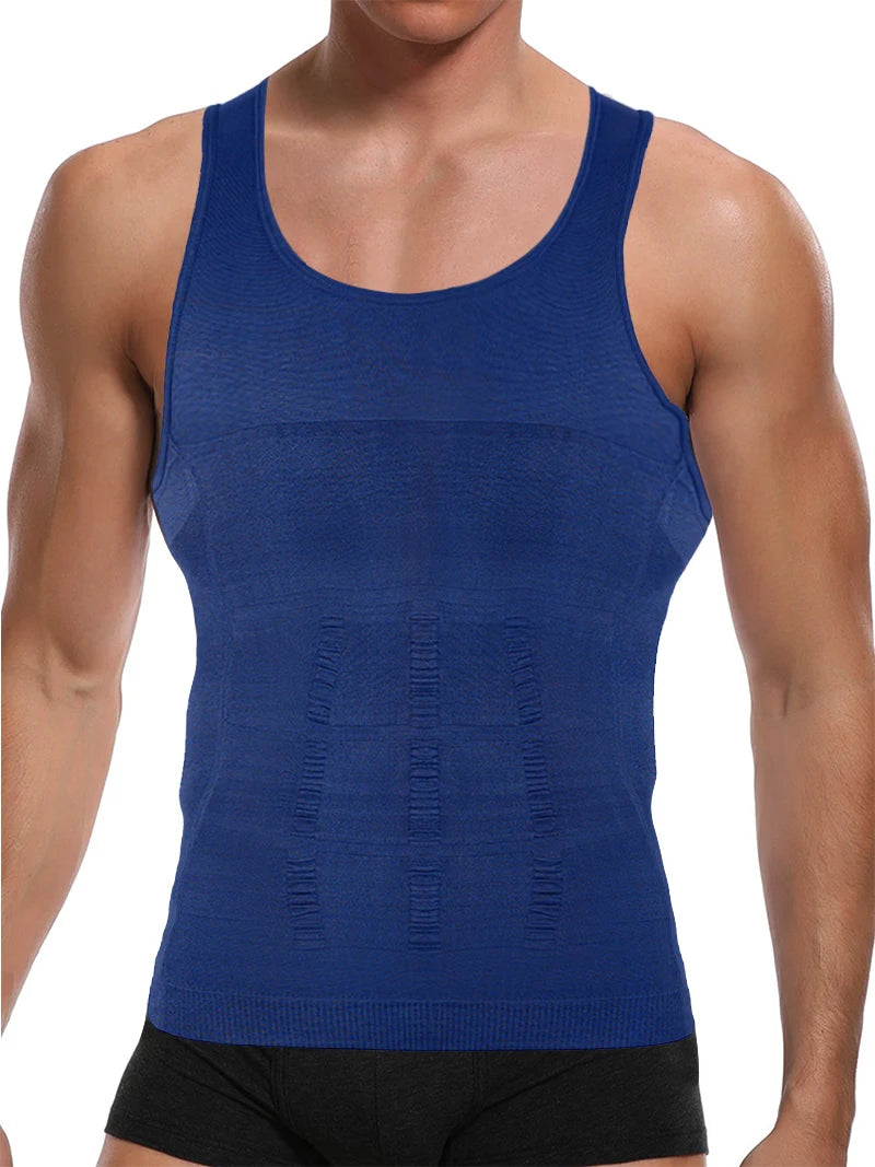 Gaine Amincissante Homme Débardeur Compression Ventre Plat Soutien Dorsal – CLEVI Paris