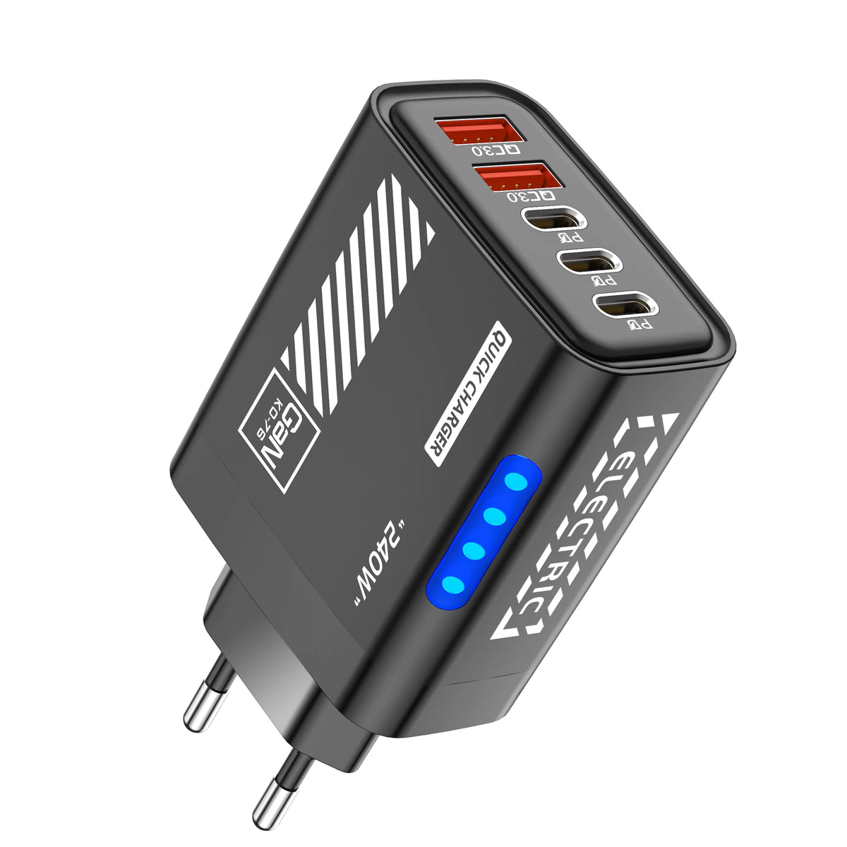 Chargeur GaN 5 Ports 240W USB-C PD Charge Rapide – CLEVI Paris