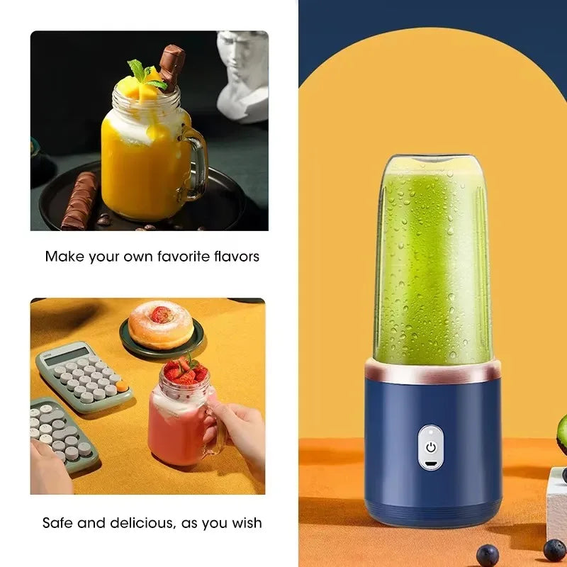 Mini blender portable 6 lames USB, jusqu'à 500 ml – CLEVI Paris
