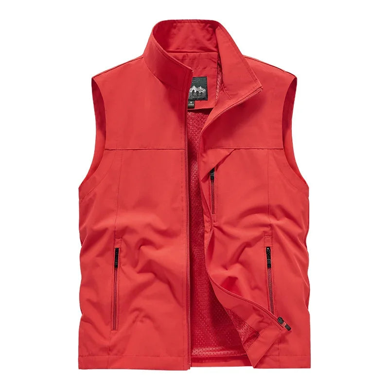 Gilet Sans Manches Homme Col Mandarin Zippé – CLEVI Paris