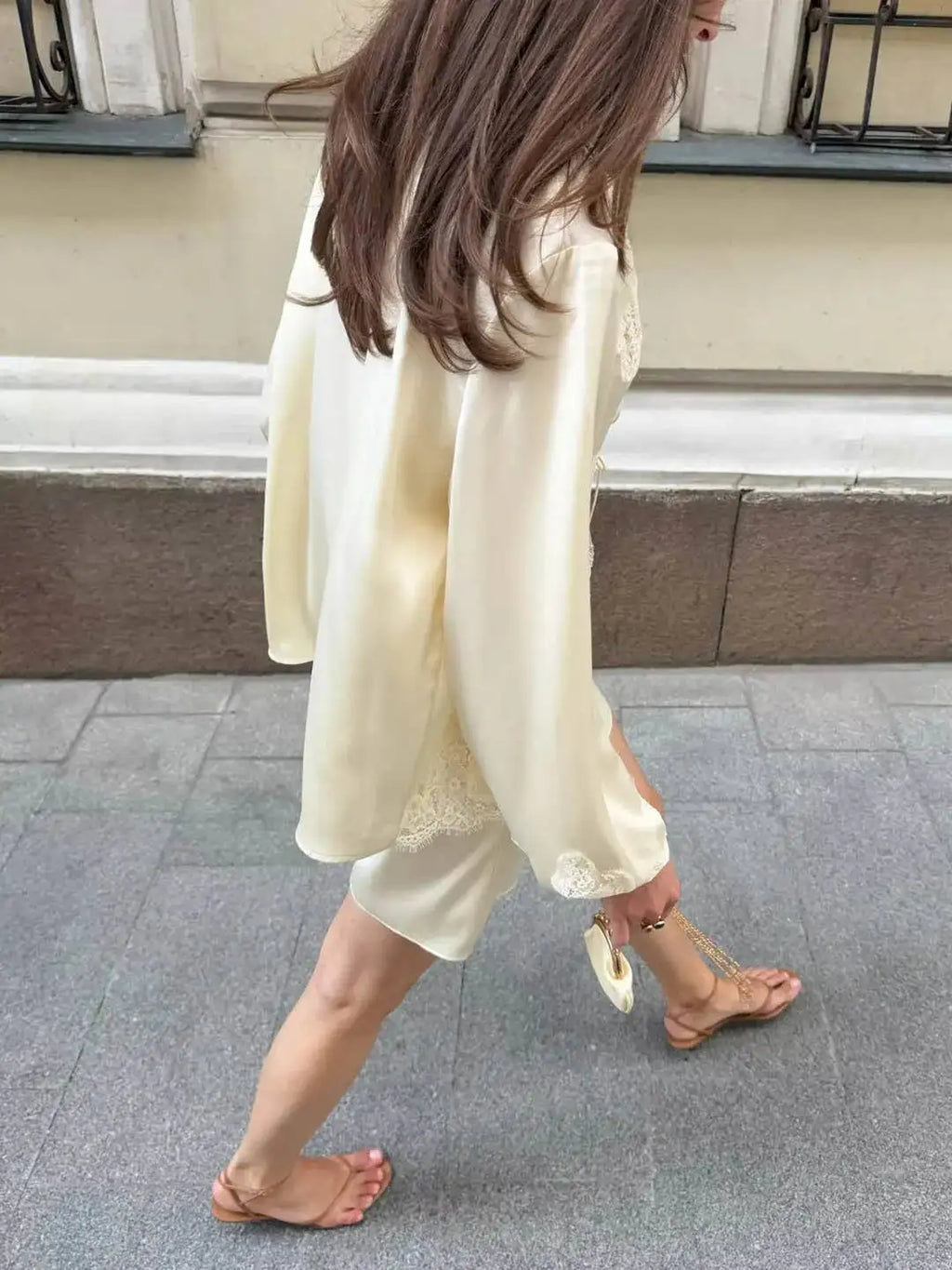 Ensemble 2 pièces femme haut satiné et short – CLEVI Paris